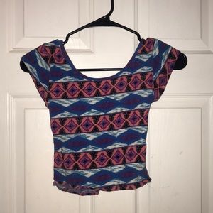 Tribal print crop top!